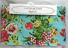 April Cornell Floral Blue Table Runner 17 X 90 100 Cotton 024606012250