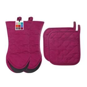 Arcliber 741802774675 Oven Mitts And Potholders 4pcs Heat Resistant Kitchen Gloves Non-slip Rubber