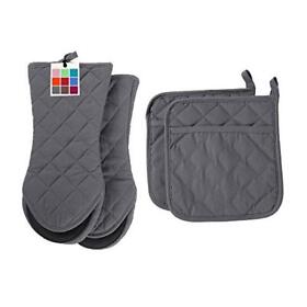 Arcliber Oven Mitts And Pot Holders4pcs Heat Resistant Kitchen Mittens