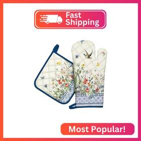 Hx0272 Arquiel Retro Wildflowers Oven Mitts And Pot Holders Sets 100% Cotton Heat Resis