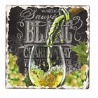 Cart15517 Art Wine Trivet Counter Chalkboard