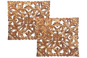 Trivet0135 Artisenia Wooden Set Of 2 Mandala Design Trivet For Hot Dishes Plates And Pots Holder
