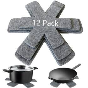 Wg-20240318-cjd Asbayson Pot And Pan Protectors Set Of 12 3 Different Size Larger Thicker Prote