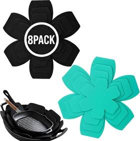 244723-us Asofelk Pan Protectors 8 Pack 4 Sizes Heavy Duty Felt Non-slip For Skillets Pots Bowls