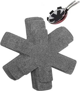 Wttu50837 Astrqle Pot And Pan Protectors Set Of 12 3 Different Sizes Felt Gray