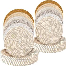 Atznzik 768556980862 12 Pieces Trivets For Hot Dishes Pots And Pans With Storage Basket 7 Heat