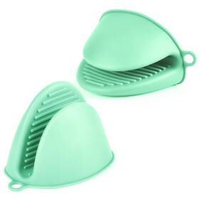 M1-3726664 Auauy 1 Pair Mini Silicone Oven Mitts Heat Green-silicone