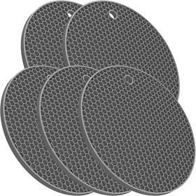 Auptim 788362156527 Ultra Thick 8mm Silicone Trivets For Hot Dishes Pots And Pans Trivet