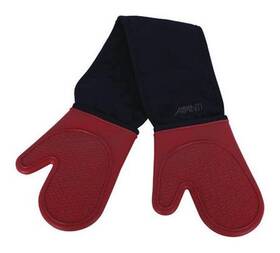16586 Avanti Silicone Double Oven Mitts Red