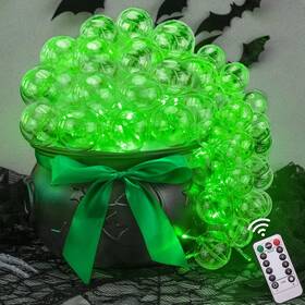 Cauldron-2 Aygxu Halloween Decorations Indoor-green Light Bubble Witch Black And Green