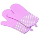 B076hk1kjj Happydays Pack Silicone Cooking Gloves Heat Resistant Bbq Oven Mitts