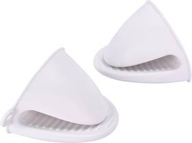 Barv-000078 Barvivo Silicone Pot Holders - Mini Hot Pads And Oven Mitts Set Creme White