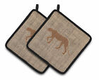 Bb1004-bl-bn-pthd Carolines Treasures Leopard Potholder Set Of Caroline