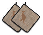 Bb1008-bl-bn-pthd Carolines Treasures Kangaroo Potholder Set Of Caroline