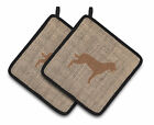 Bb1111-bl-bn-pthd Carolines Treasures Leopard Potholder Set Of Caroline