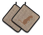Bb1118-bl-bn-pthd Carolines Treasures Meerkat Potholder Set Of Caroline