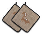 Bb1125-bl-bn-pthd Carolines Treasures Skunk Potholder Set Of Caroline