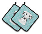 Bb1148pthd Carolines Treasures Checkerboard Dalmatian Potholder Set Of Caroline