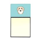 Bb1150sn  Carolines Treasures Checkerboard Blue Longhair Creme Dachshund Refillable 615872909179