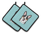 Bb1191pthd Carolines Treasures Checkerboard Corgi Potholder Set Of Caroline