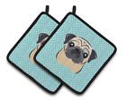 Bb1200pthd Carolines Treasures Checkerboard Pug Potholder Set Of Caroline