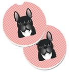 Bb1227carc  Carolines Treasures Checkerboard Pink French Bulldog Set Of 638508564818