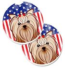 Bb2134carc Carolines Treasures American Flag Yorkie Yorkishire Terrier Set 638508566447