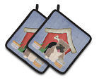 Bb2875pthd Carolines Treasures Dog House English Bulldog Brindle Potholder Set Of