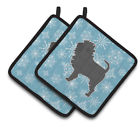 Bb3548pthd Carolines Treasures Winter Snowflakes Affenpinscher Potholder Set Of 638508525314