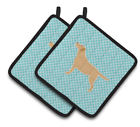 Bb3597pthd Carolines Treasures Labrador Retriever Checkerboard Potholders Set Of Caroline