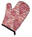 Bb7567ovmt Carolines Treasures Watercolor Red Striped Hearts Oven Mitt 638508883353