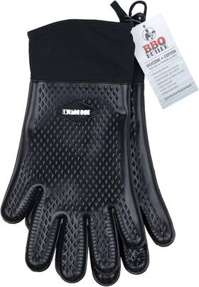 810027630414a Bbq Butler Heat Resistant Oven Gloves - Silicone Mitts Black