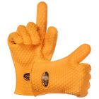 Bbq Heat Resistant Silicone Oven Gloves Yellow Cooking Baking Kitchen 820103136266