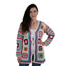 Bd3683362 Shop Lc Handmade White With Multi Color Square Cotton Crochet
