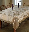 Be-6 Violet Linen New Majestic Damask Design Tablecloth Beige 60 By 120 Oblong Rectangle 616418606903