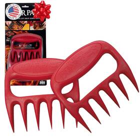 127579 Bear Paws Meat Claws - The Original Bbq Shredder Universal Red