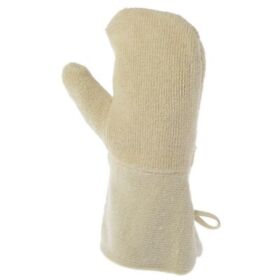 T130 Beige Heavyweight Terry Cloth Oven Mitt 13inch.l