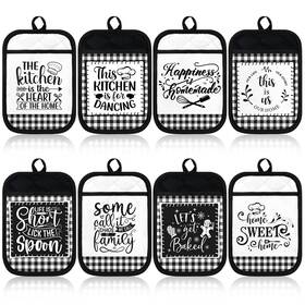 Zy-bencailor-0000 Bencailor 8 Pcs Pot Holders With Pocket Farmhouse Kitchen Decoration Home Sweet Pothold