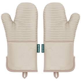 Beneno 645569485907 Kitchen Oven Mitts 2-pack Heat Resistant To 500 F With Non-slip Silico