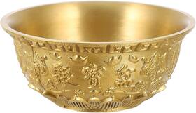 11.7x11.7x4.9cm Besportble X53e1367u3 Chinese Fortune Golden Treasure Basin