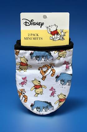 Best Brands 199006032297 New Disney Winnie The Pooh And Friends Inch Happy Times 2pc Oven Mini-mitt Pair
