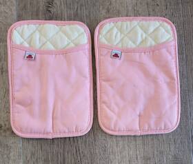 Big Red House 854459005754 Redhouse Pot Holders Heat Resistant Set Of 2 - 10 Inch X 7 Pink Recycled Cotton
