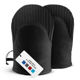 B08fclj5w7 Big Red House Silicone Mini Oven Mitts 2-pack Heat Resistant 536f/280c Black