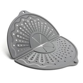 Bigowl 728070564474 Silicone Splatter Screen For 10 11 And 12 Inch Frying Pan Foldable Splash G
