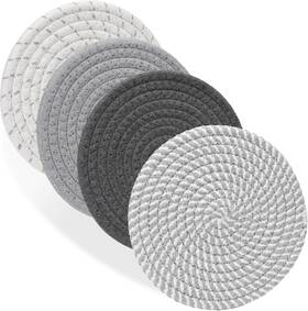 Billbotk 445003722789 7 Inch Trivets For Hot Dishes Pots And Pans 4 Heat Resistant Pads