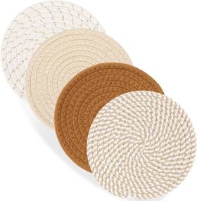 Billbotk 726084354982 7 Inch Trivets For Hot Dishes Pots And Pans 4 Heat Resistant Pads