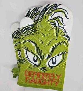 Vk8zk6ggrhgpk88 Bioworld Grinch Oven Mitts Set Inch Definitely Naughty Christmas Holiday Kitchen