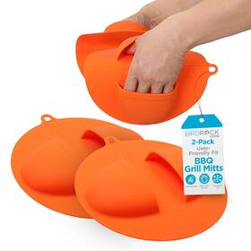 Brd12012 Birdrock Home Bbq Grill Mitts Heat Resistant Silicone Gloves For Outdo