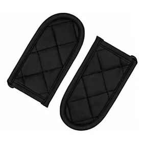 Black Cast Iron Skillet Handle Cover 2pcs Durable Pot Holder Sleeve Heat Resista