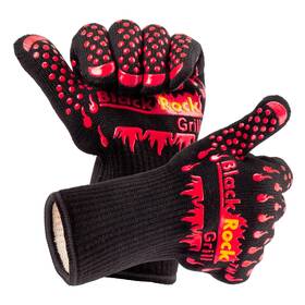 Mm-16m Black Rock Grill Fire And Heat Resistant Cooking Gloves 923f -28cm Silicone Saf